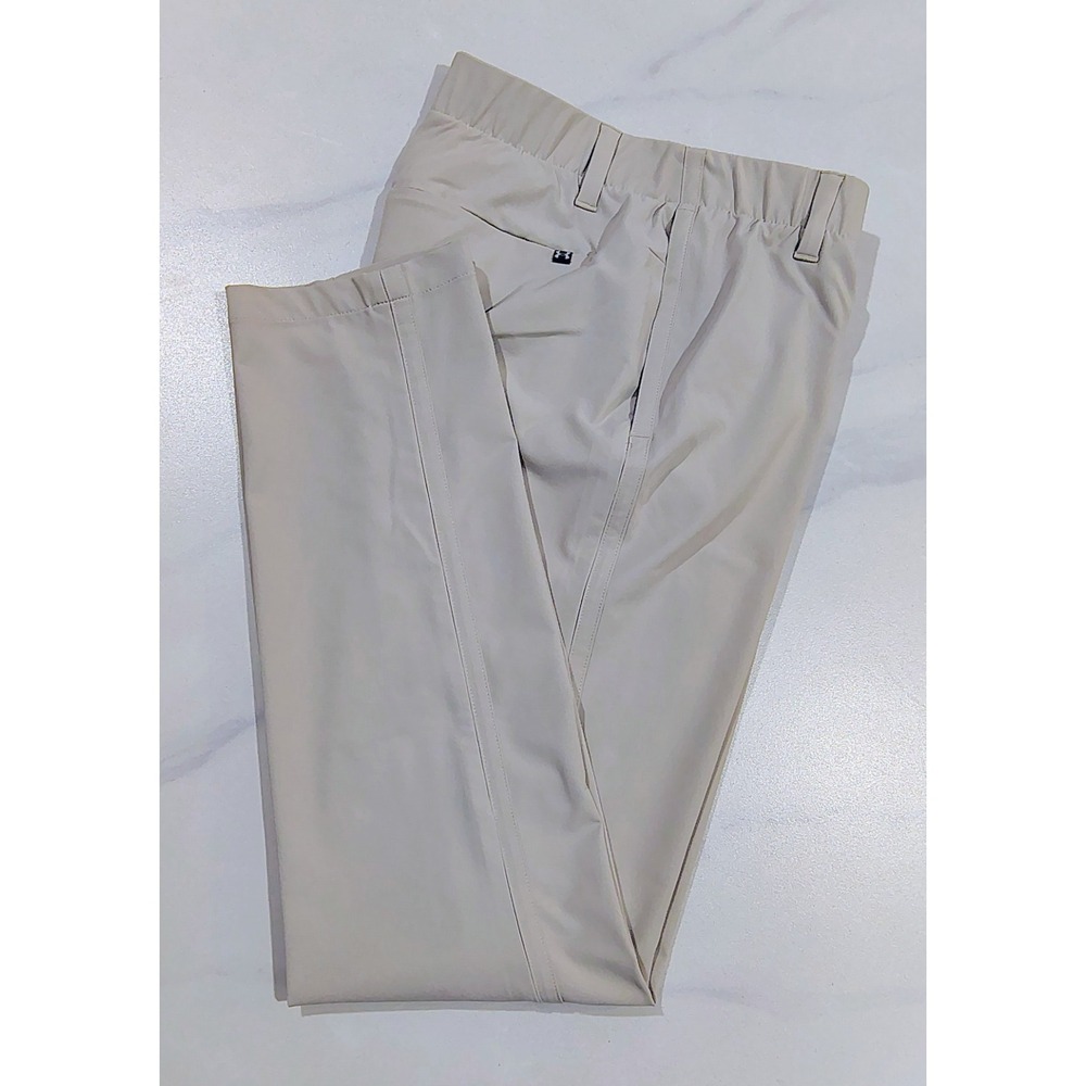 Under Armour Pants Mens 32x33 Beige UA Iso Chill Tapered Golf Stretch Trousers - Picture 1 of 10